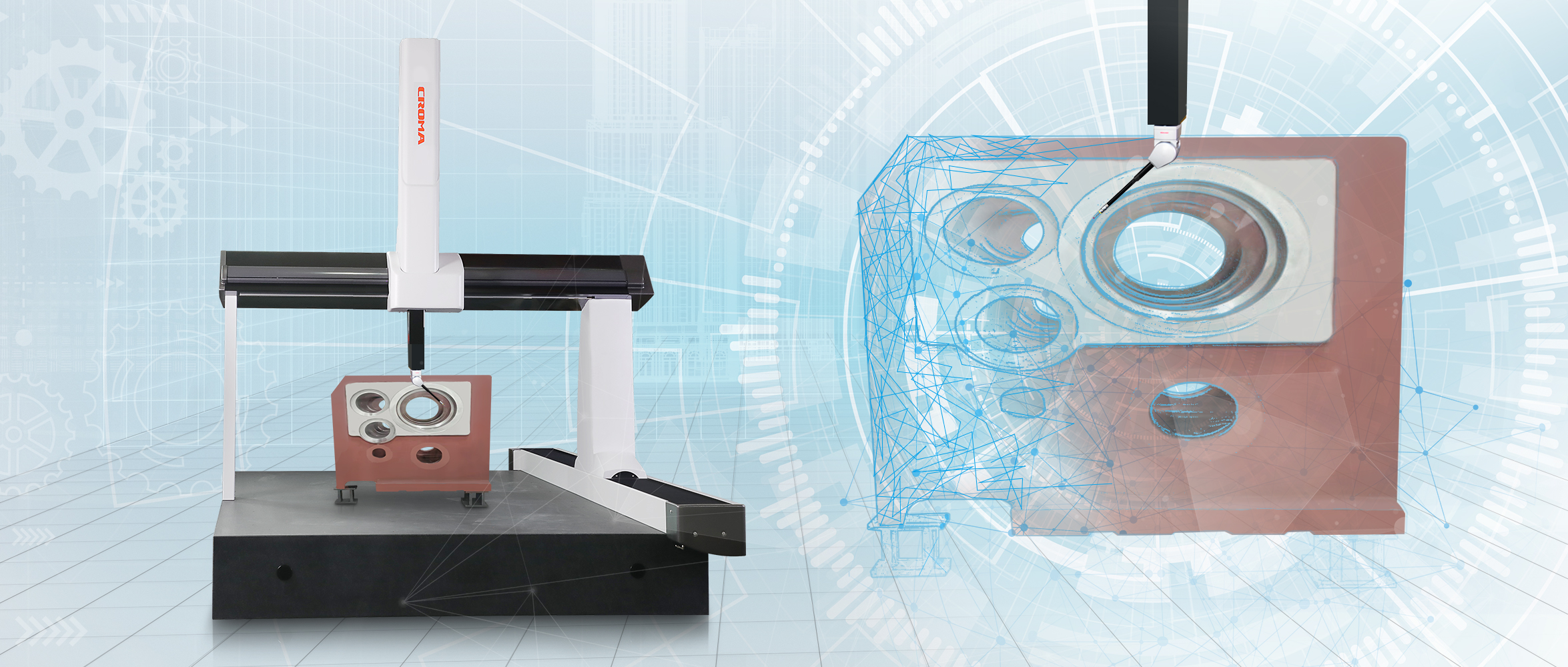 Croma三坐標(biāo)如何對(duì)大型機(jī)床床身進(jìn)行高效測量？